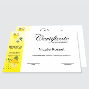 Certificates